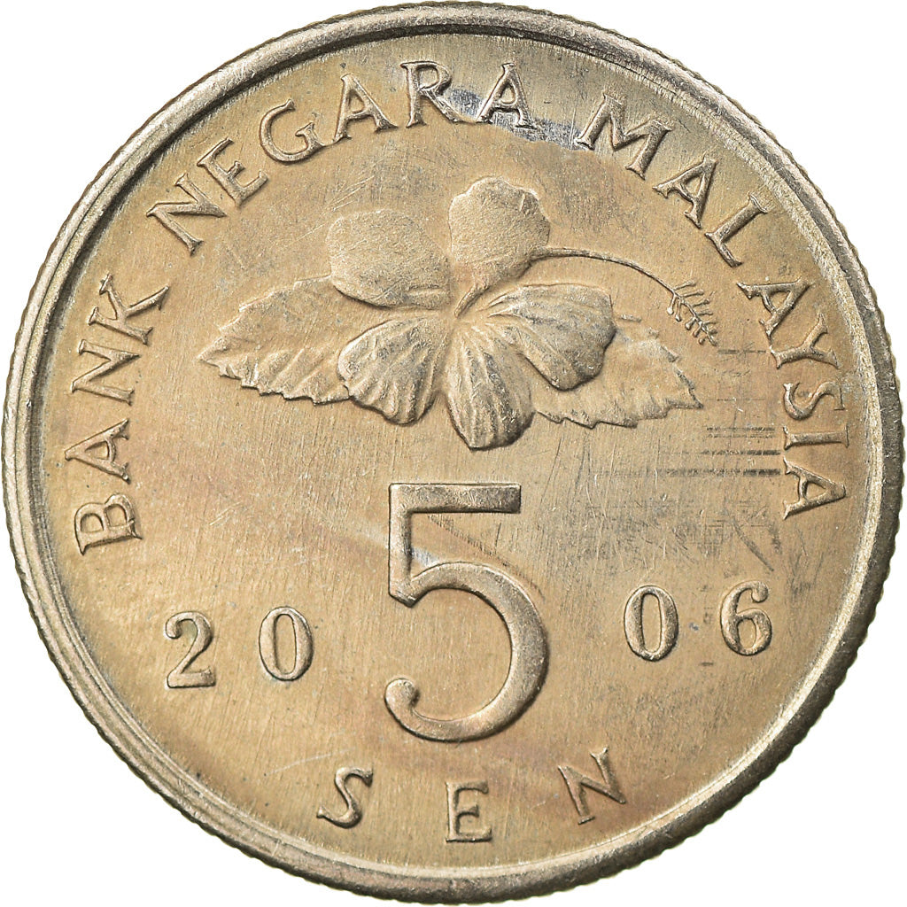Monnaie, Malaysie, 5 Sen, 2006, TTB, Copper-nickel, KM:50