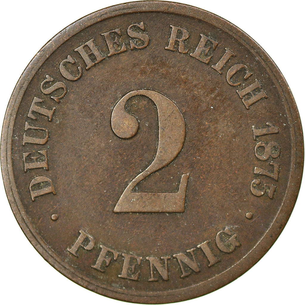 Coin, GERMANY - EMPIRE, Wilhelm I, 2 Pfennig, 1873, Frankfurt, VF(30-35)
