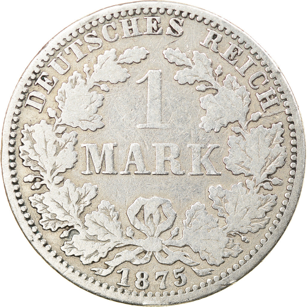 Moneta, NIEMCY - IMPERIUM, Wilhelm I, Mark, 1875, Berlin, EF(40-45), Srebro