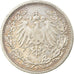 Coin, GERMANY - EMPIRE, 1/2 Mark, 1907, Berlin, VF(30-35), Silver, KM:17