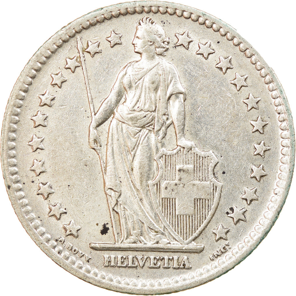 Coin, Switzerland, 2 Francs, 1944, Bern, VF(30-35), Silver, KM:21