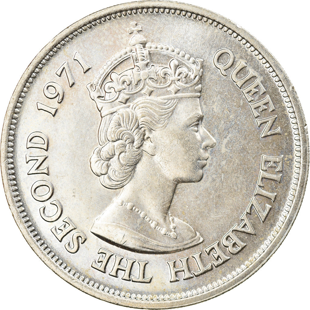 Coin, Mauritius, Elizabeth II, 10 Rupees, 1971, EF(40-45), Copper-nickel, KM:38