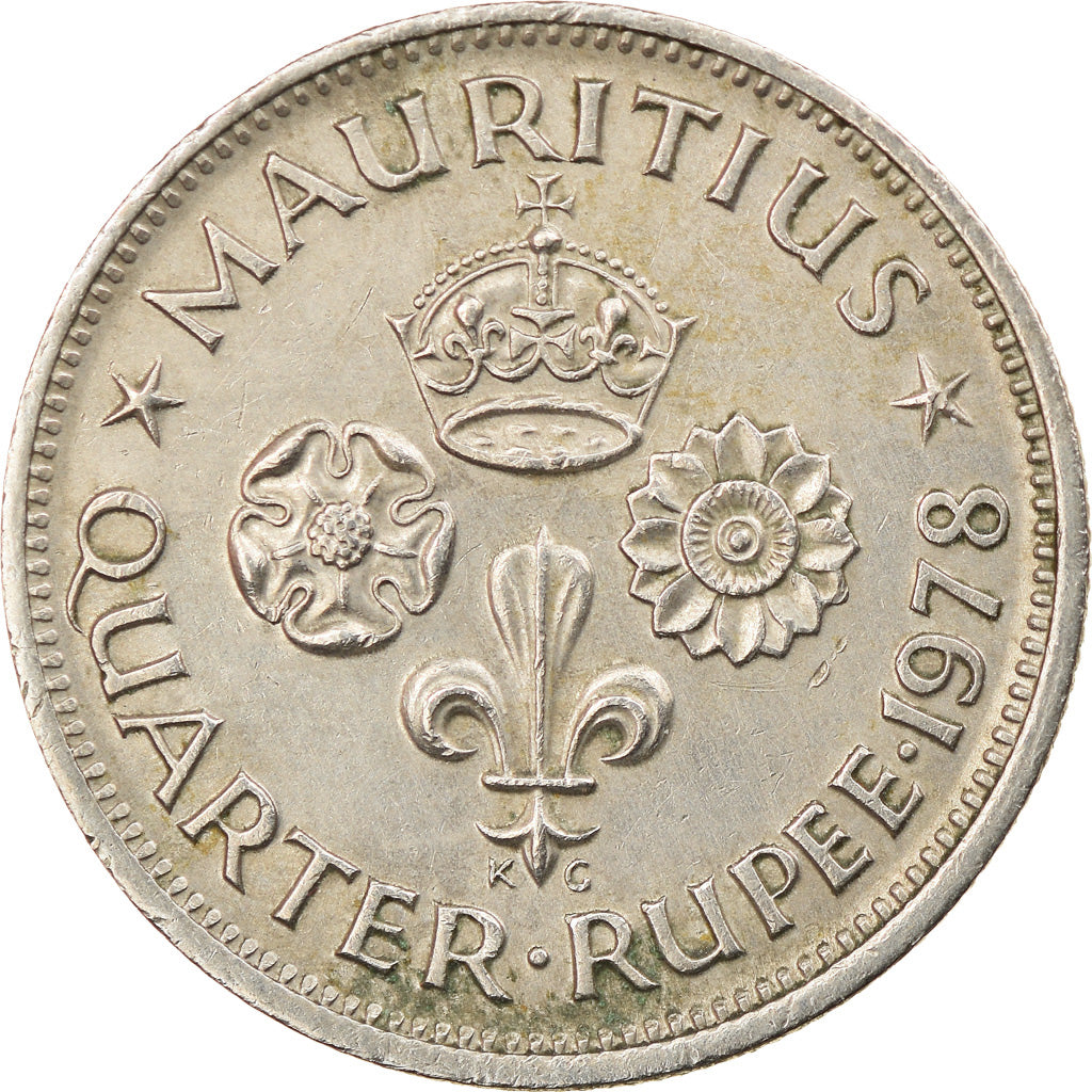 Monnaie, Mauritius, Elizabeth II, 1/4 Rupee, 1978, TB+, Copper-nickel, KM:36