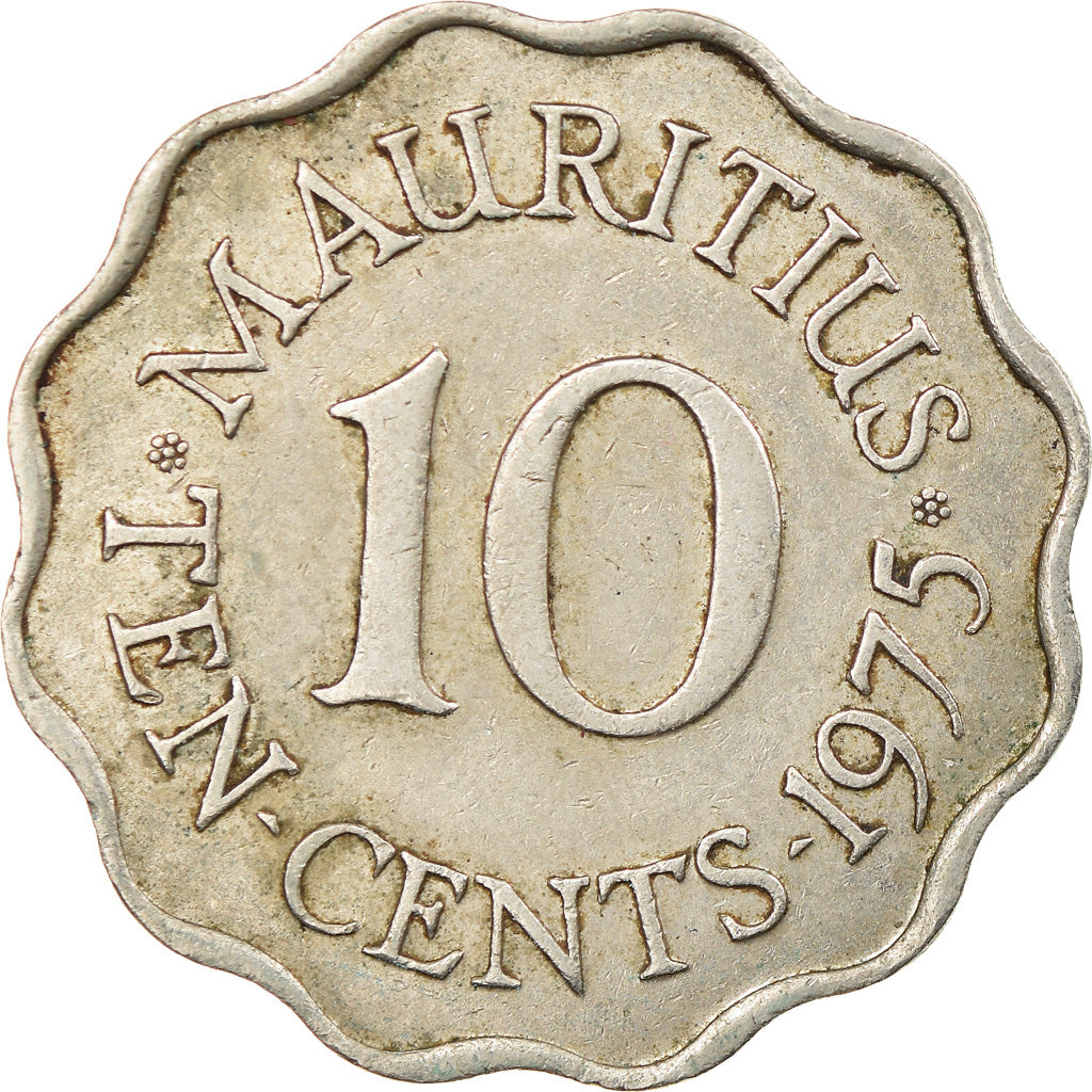 Monnaie, Mauritius, Elizabeth II, 10 Cents, 1975, TB+, Copper-nickel, KM:33
