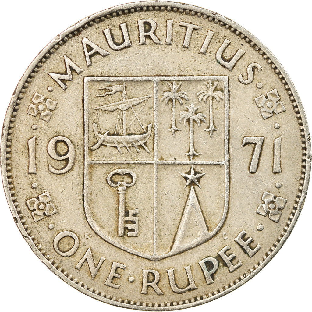 Moneta, Mauritius, Elizabeth II, Rupee, 1971, VF(30-35), Miedź-Nikiel, KM:35.1