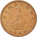 Moneda, Zimbabue, Cent, 1980, BC+, Bronce, KM:1