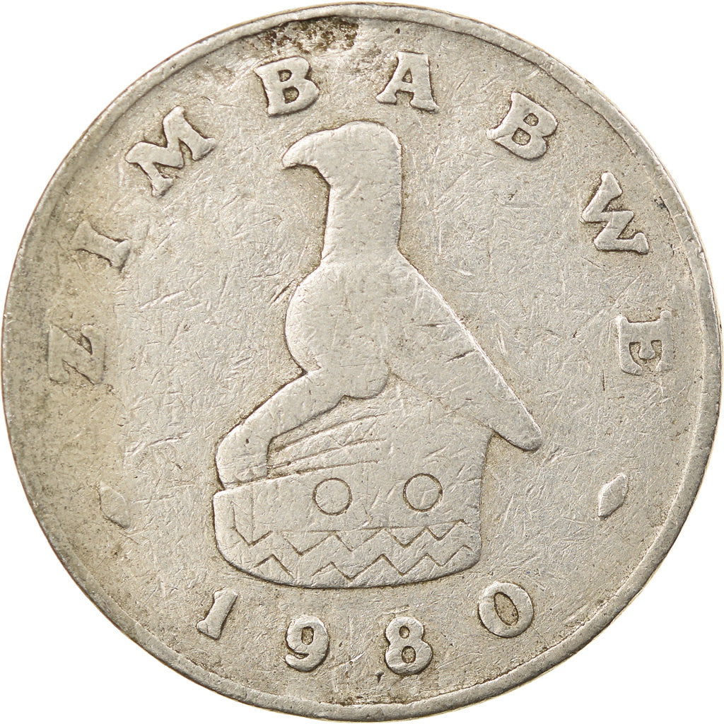 Coin, Zimbabwe, 50 Cents, 1980, VF(30-35), Copper-nickel, KM:5