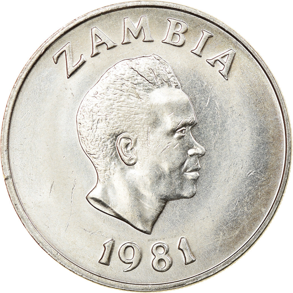 Münze, Sambia, 20 Ngwee, 1981, British Royal Mint, SS, Copper-nickel, KM:22