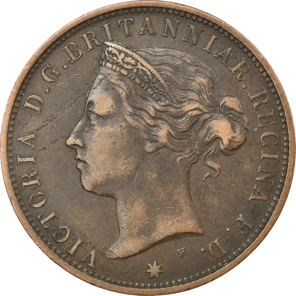 Coin, Jersey, Victoria, 1/12 Shilling, 1877, VF(30-35), Bronze, KM:8