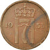 Moneta, Norvegia, Haakon VII, 5 Öre, 1953, MB+, Bronzo, KM:400