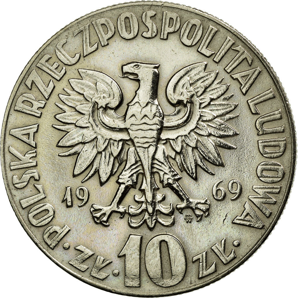 Monnaie, Pologne, 10 Zlotych, 1969, SUP, Copper-nickel, KM:51a