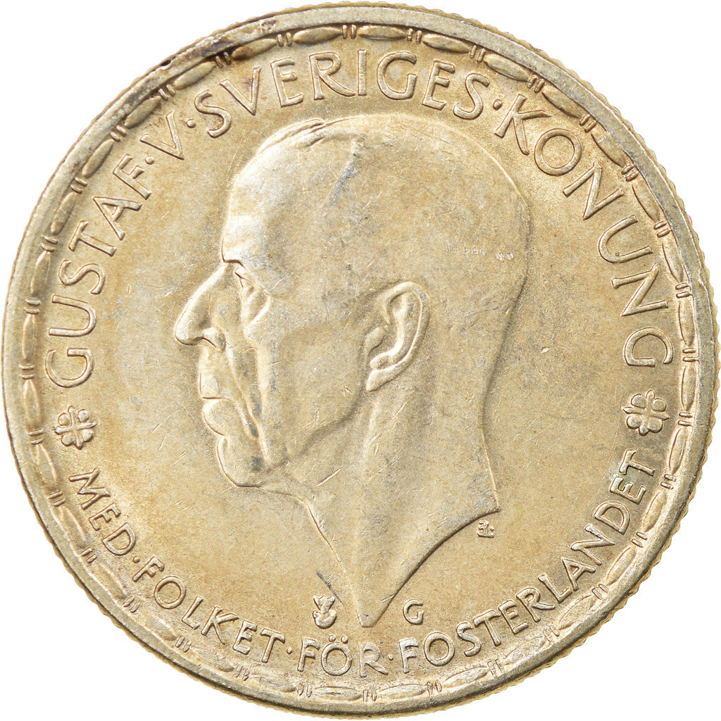 Coin, Sweden, Gustaf V, Krona, 1945, EF(40-45), Silver, KM:814