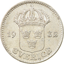 Coin, Sweden, Gustaf V, 25 Öre, 1932, EF(40-45), Silver, KM:785