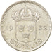 Coin, Sweden, Gustaf V, 25 Öre, 1932, EF(40-45), Silver, KM:785