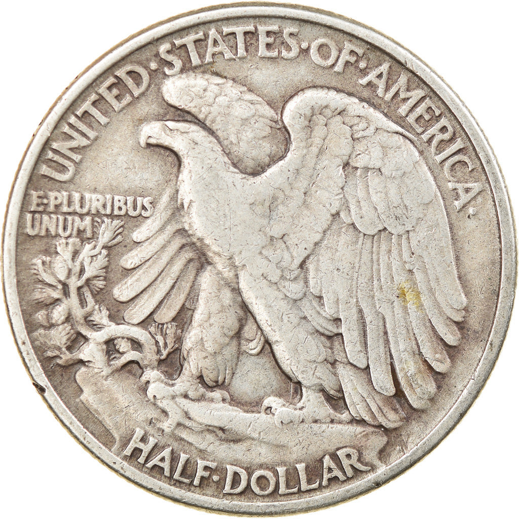 Coin, United States, Walking Liberty Half Dollar, Half Dollar, 1945, U.S. Mint
