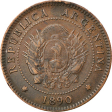 Coin, Argentina, Centavo, 1890, EF(40-45), Bronze, KM:32