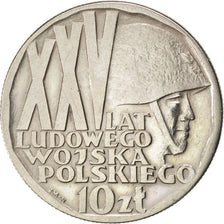 POLAND, 10 Zlotych, 1968, Warsaw, KM #60, AU(55-58), Copper-Nickel, 28, 9.58