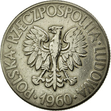 Coin, Poland, 10 Zlotych, 1960, AU(50-53), Copper-nickel, KM:50