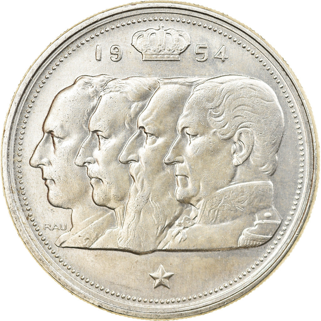 Coin, Belgium, 100 Francs, 100 Frank, 1954, EF(40-45), Silver, KM:138.1