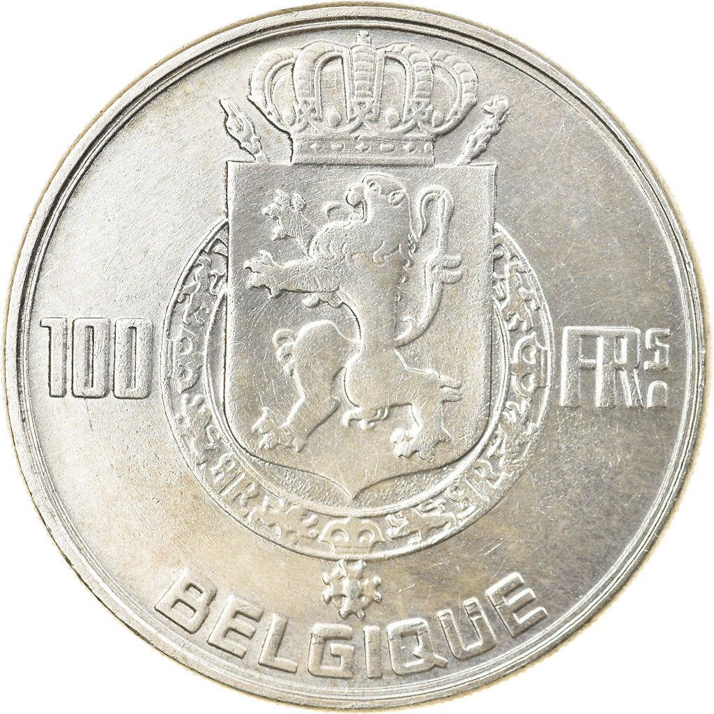 Coin, Belgium, 100 Francs, 100 Frank, 1954, EF(40-45), Silver, KM:138.1