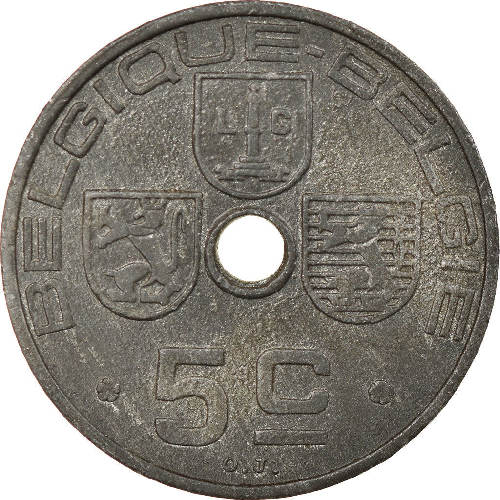 Coin, Belgium, 5 Centimes, 1941, VF(30-35), Zinc, KM:123