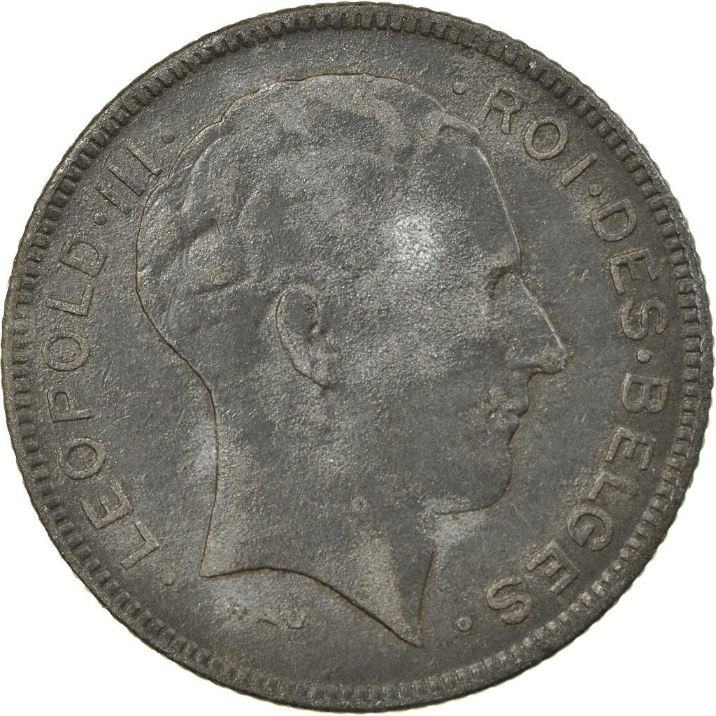 Coin, Belgium, 5 Francs, 5 Frank, 1945, VF(30-35), Zinc, KM:129.1