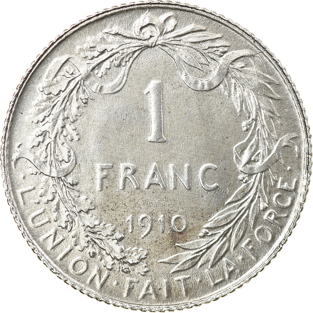 Coin, Belgium, Franc, 1910, EF(40-45), Silver, KM:72