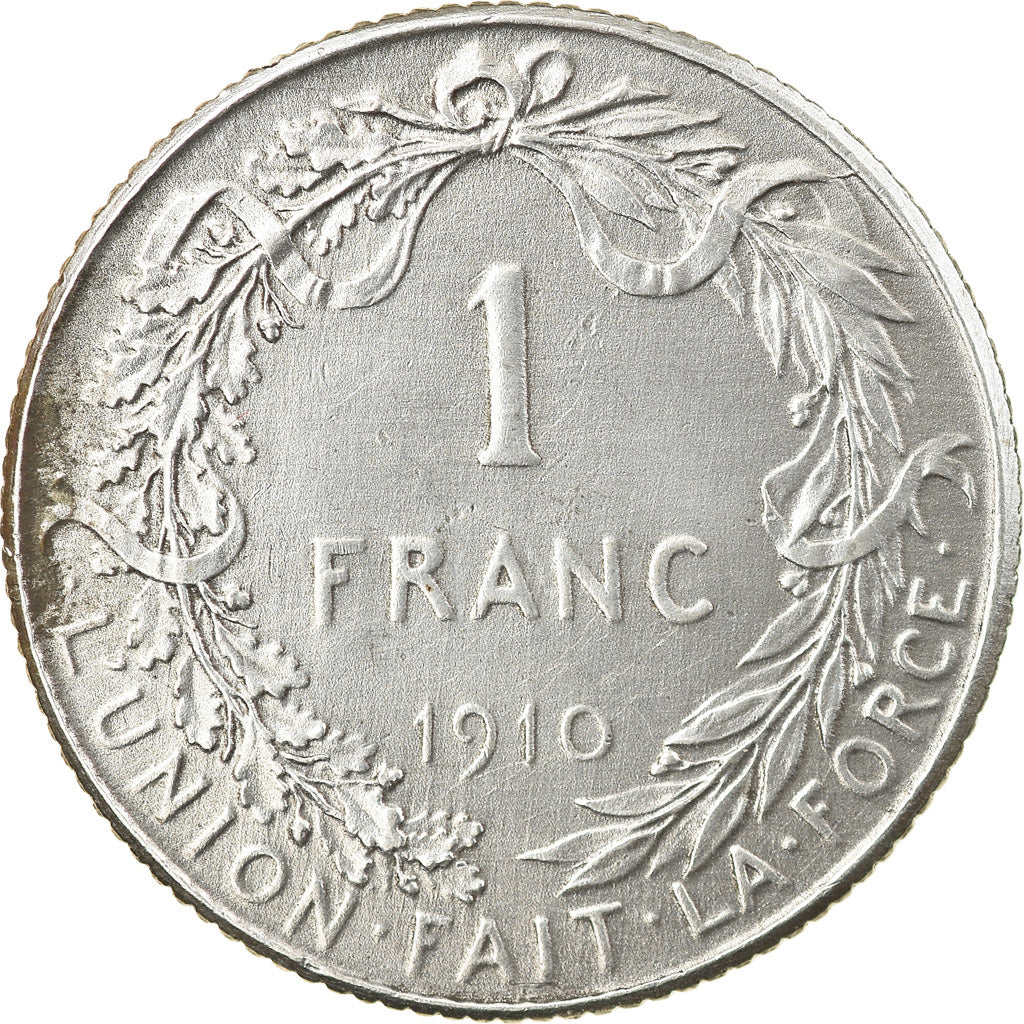 Coin, Belgium, Franc, 1910, VF(30-35), Silver, KM:72