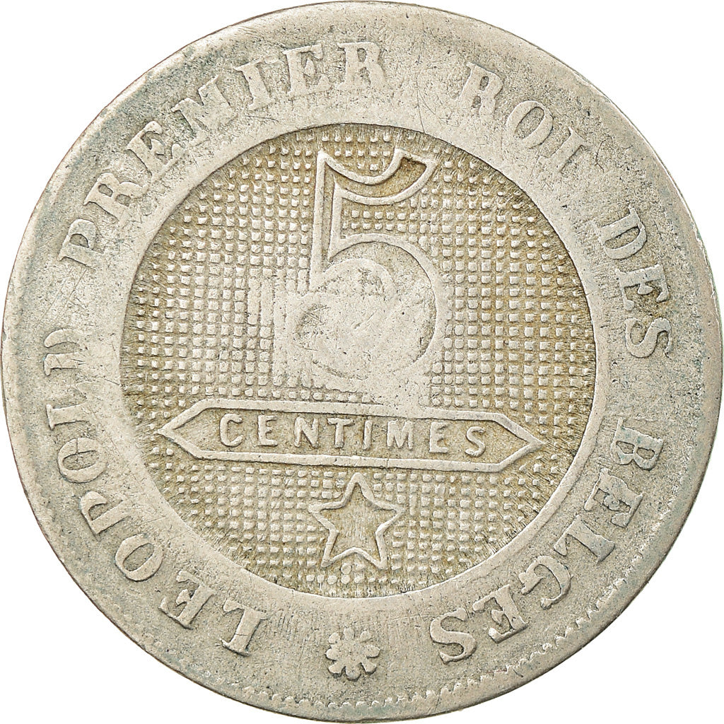 Münze, Belgien, Leopold I, 5 Centimes, 1862, S+, Copper-nickel, KM:21