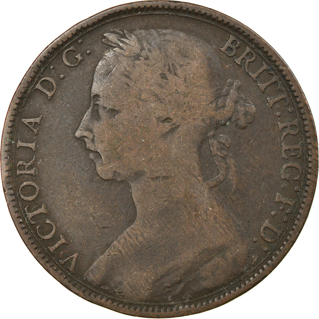 Coin, Great Britain, Victoria, Penny, 1890, VF(30-35), Bronze, KM:755