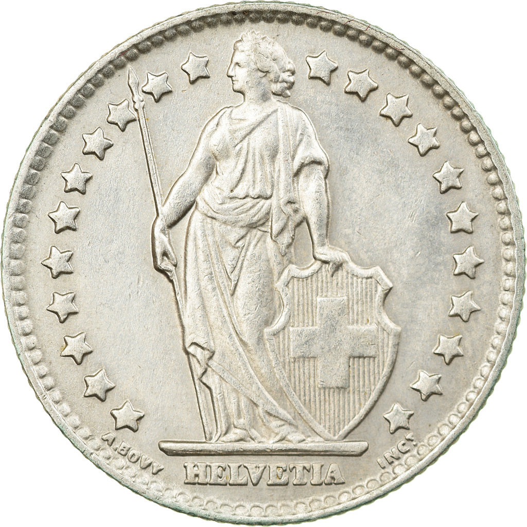 Coin, Switzerland, Franc, 1962, Bern, EF(40-45), Silver, KM:24