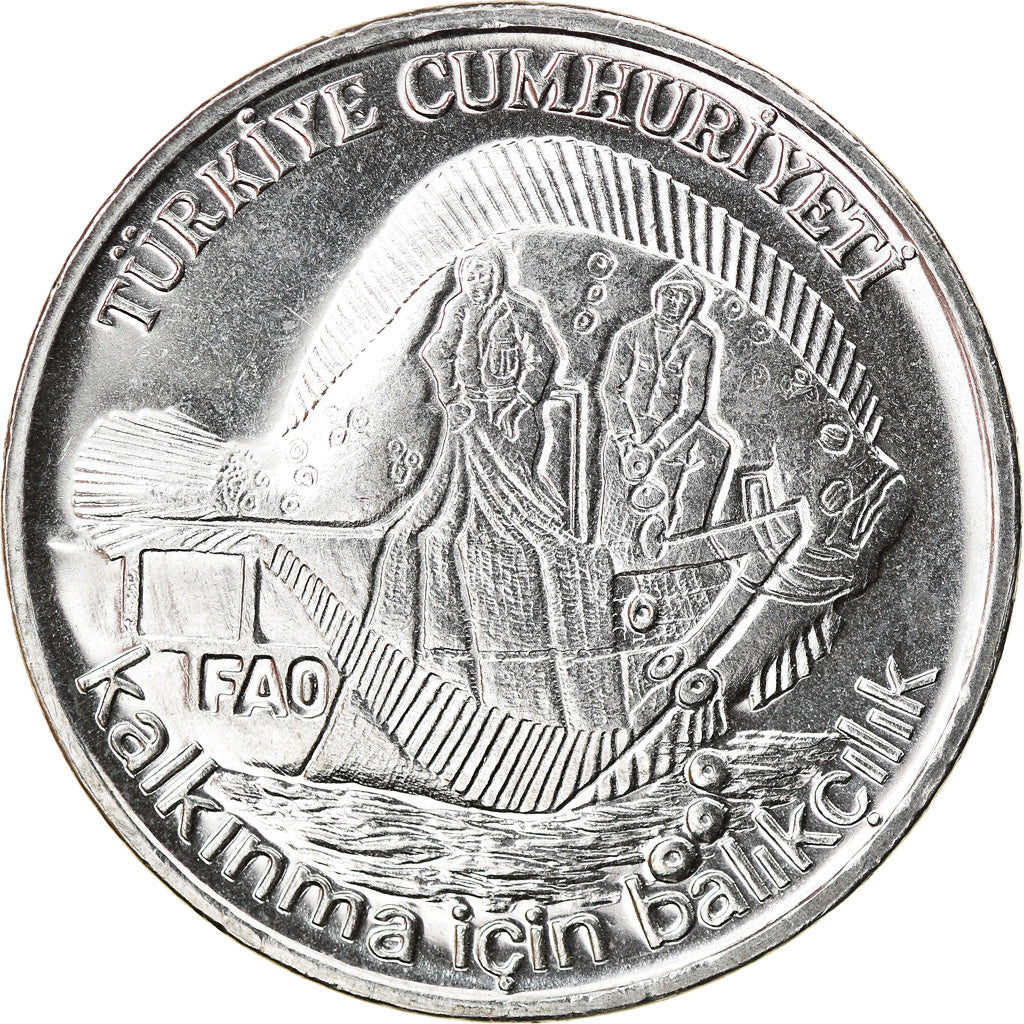 Coin, Turkey, 2-1/2 Lira, 1980, AU(50-53), Stainless Steel, KM:938