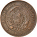Coin, Argentina, 2 Centavos, 1890, EF(40-45), Bronze, KM:33