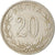 Grecia, George I, 20 Lepta, 1894, Athens, MBC, Cobre - níquel, KM:57