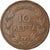 Moneda, Grecia, George I, 10 Lepta, 1869, Strassburg, MBC, Cobre, KM:43