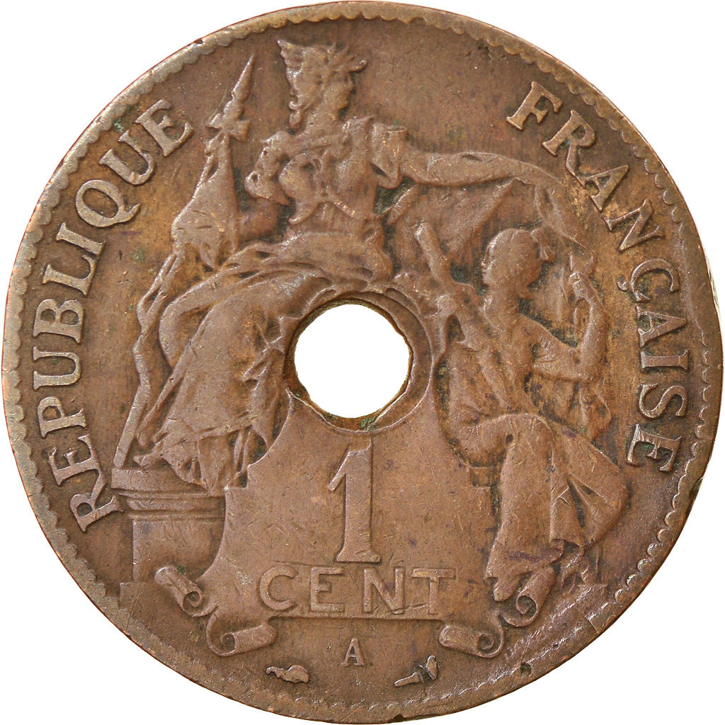 Coin, FRENCH INDO-CHINA, Cent, 1899, Paris, EF(40-45), Bronze, KM:8