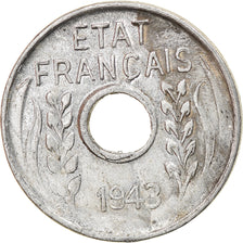 Münze, FRENCH INDO-CHINA, Cent, 1943, Paris, S+, Aluminium, KM:26
