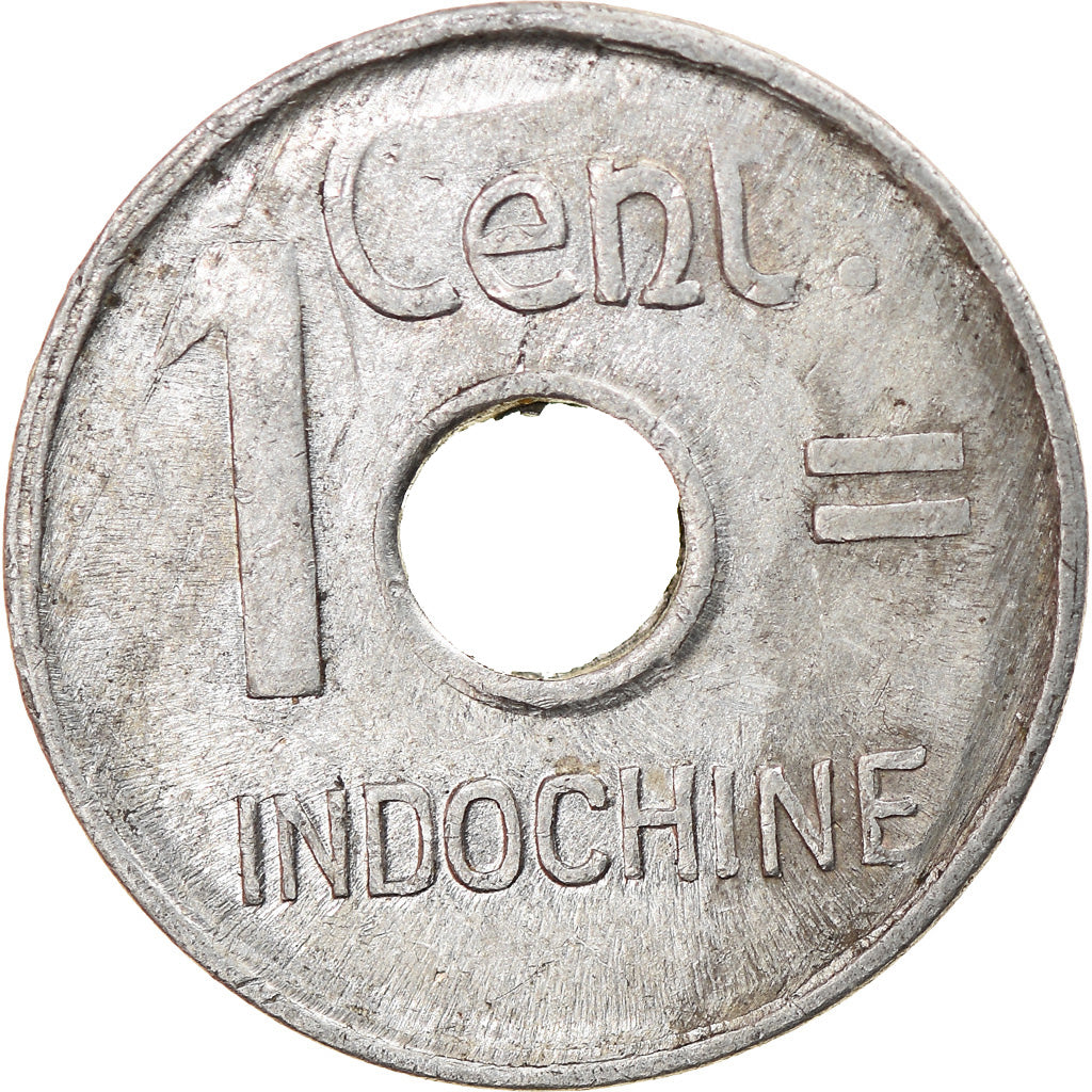 Münze, FRENCH INDO-CHINA, Cent, 1943, Paris, S+, Aluminium, KM:26