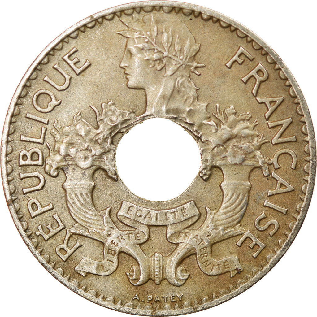 Moneda, INDOCHINA FRANCESA, 5 Cents, 1938, Paris, MBC, Níquel - latón