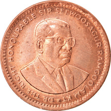 Coin, Mauritius, Cent, 1987, EF(40-45), Copper Plated Steel, KM:51