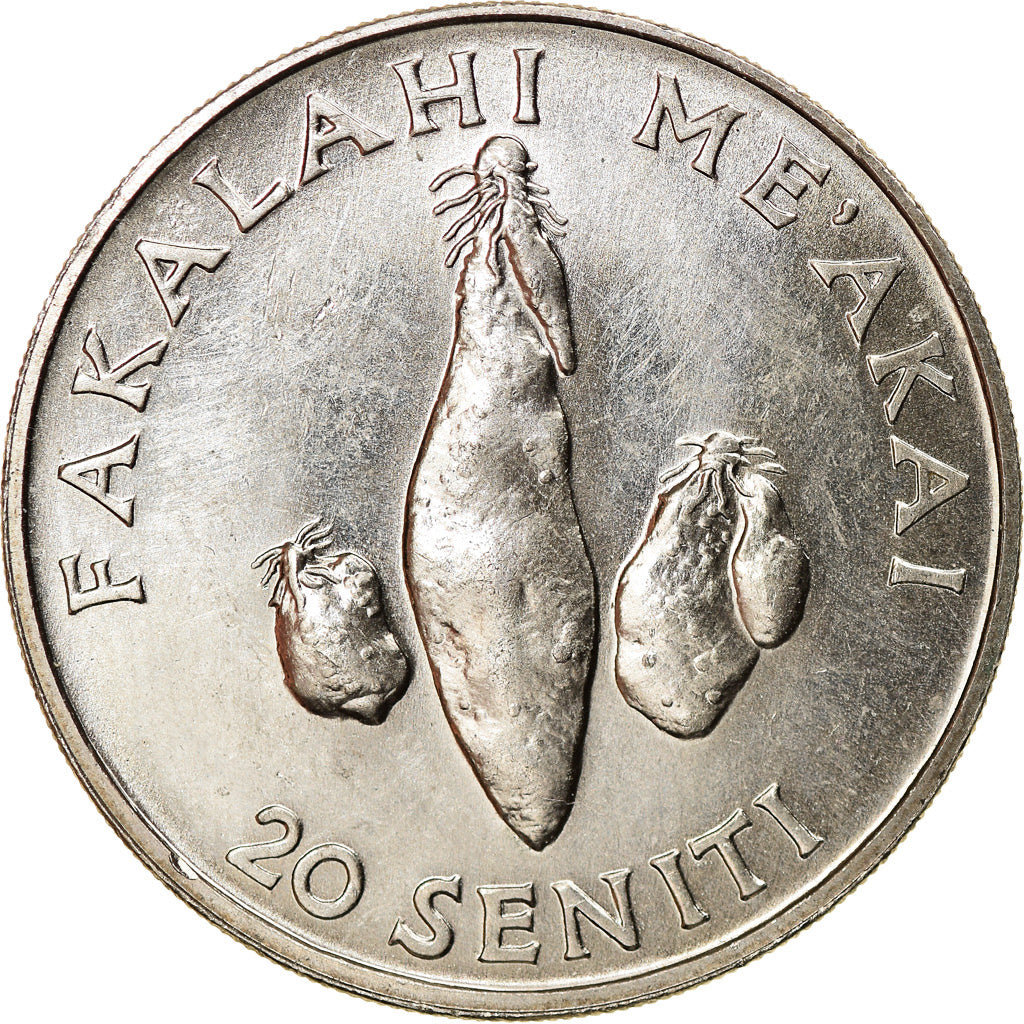 Coin, Tonga, King Taufa'ahau Tupou IV, 20 Seniti, 1981, EF(40-45)