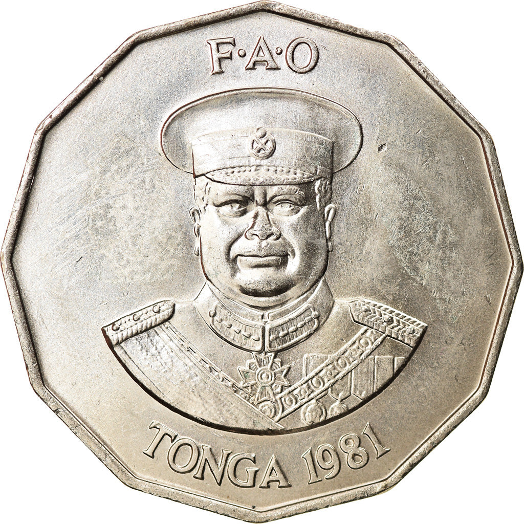 Monnaie, Tonga, King Taufa'ahau Tupou IV, 50 Seniti, 1981, TTB, Copper-nickel