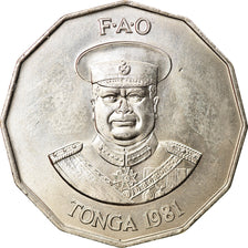 Monnaie, Tonga, King Taufa'ahau Tupou IV, 50 Seniti, 1981, TTB, Copper-nickel