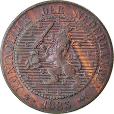 Moneta, Paesi Bassi, William III, 2-1/2 Cent, 1883, MB+, Bronzo, KM:108.1