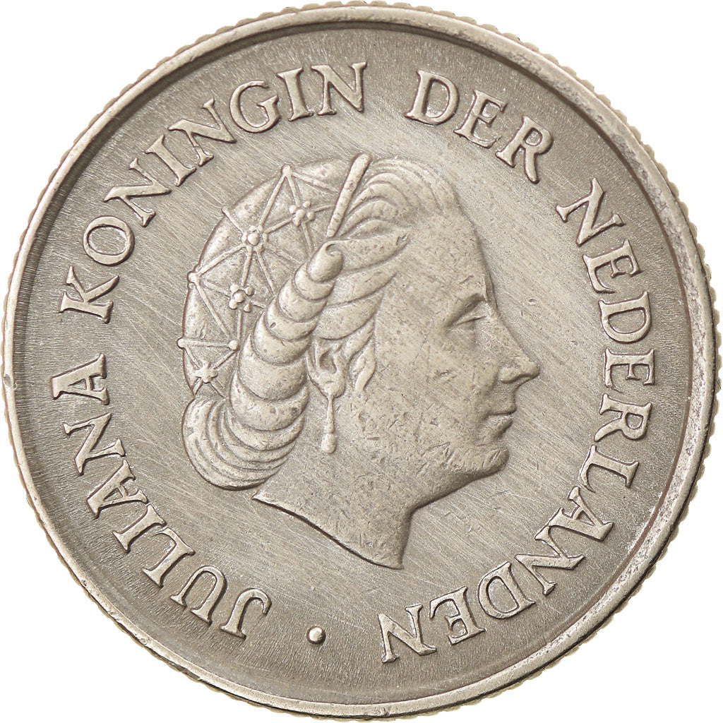 Moeda, Países Baixos, Juliana, 25 Cents, 1960, VF(30-35), Níquel, KM:183