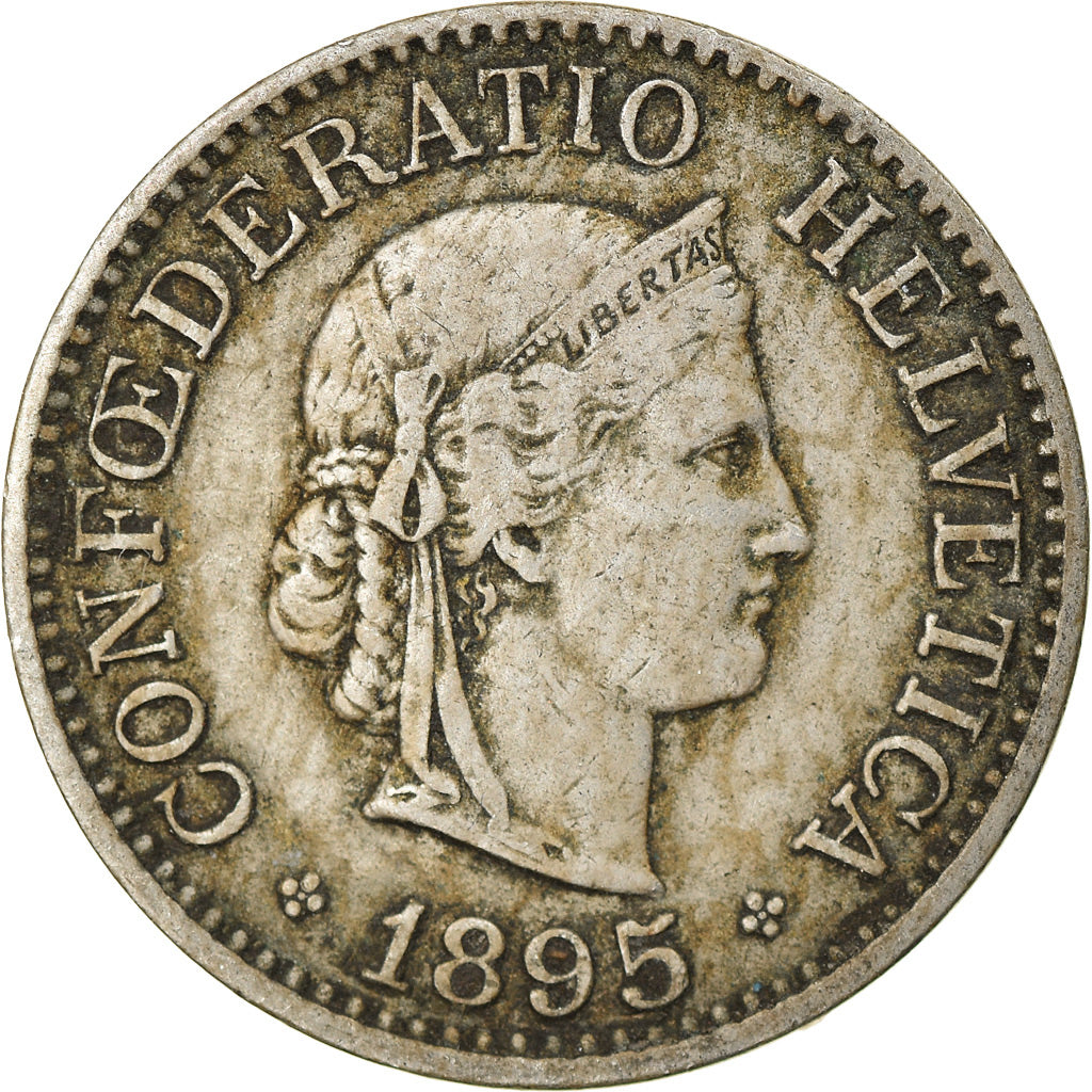 Monnaie, Suisse, 10 Rappen, 1895, Bern, TB+, Copper-nickel, KM:27