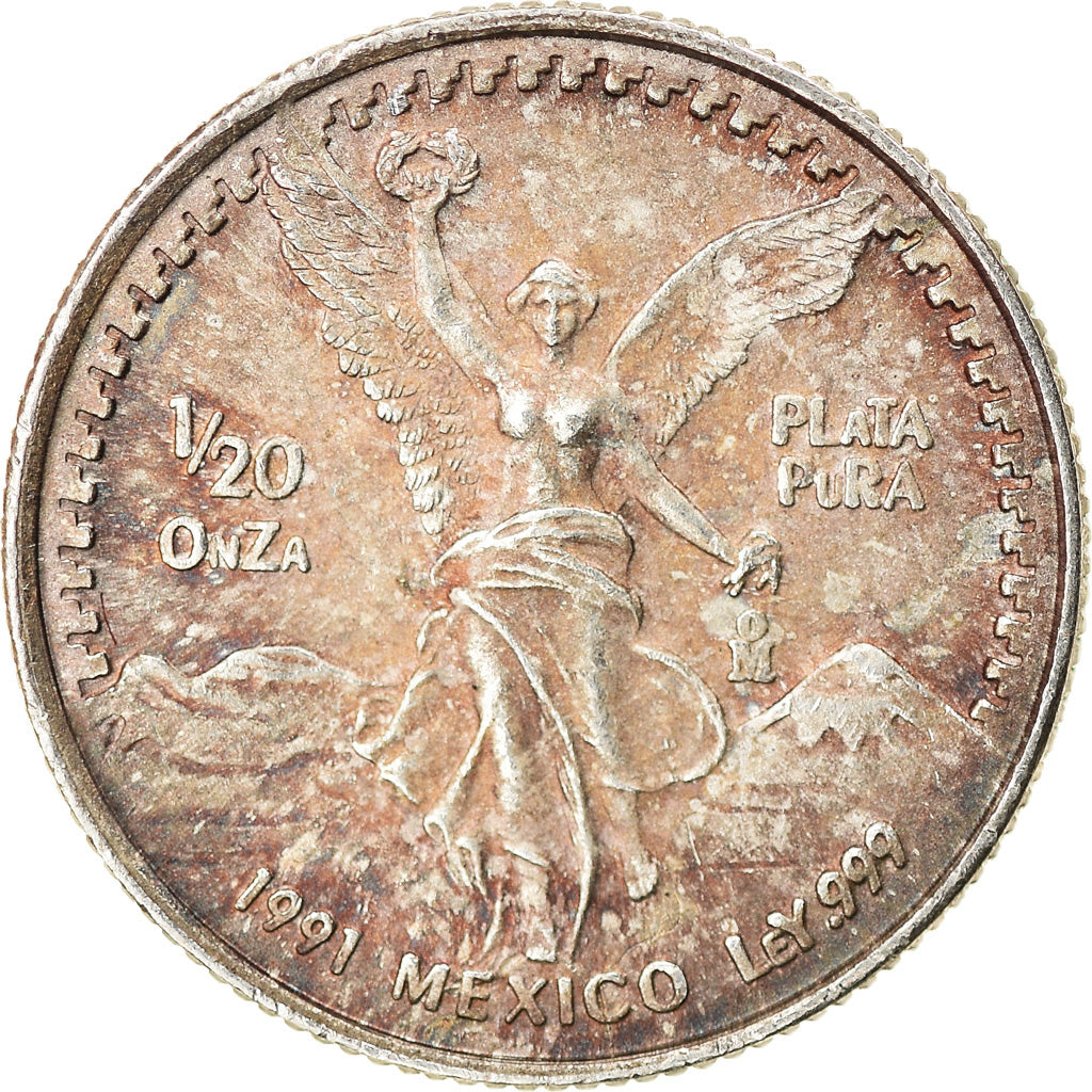 Monnaie, Mexique, 1/20 Onza, 1/20 Troy Ounce of Silver, 1991, Mexico City, TB+