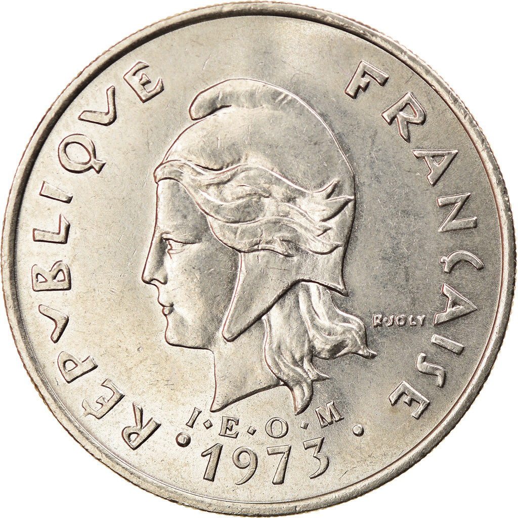 Coin, New Hebrides, 20 Francs, 1973, Paris, EF(40-45), Nickel, KM:3.2