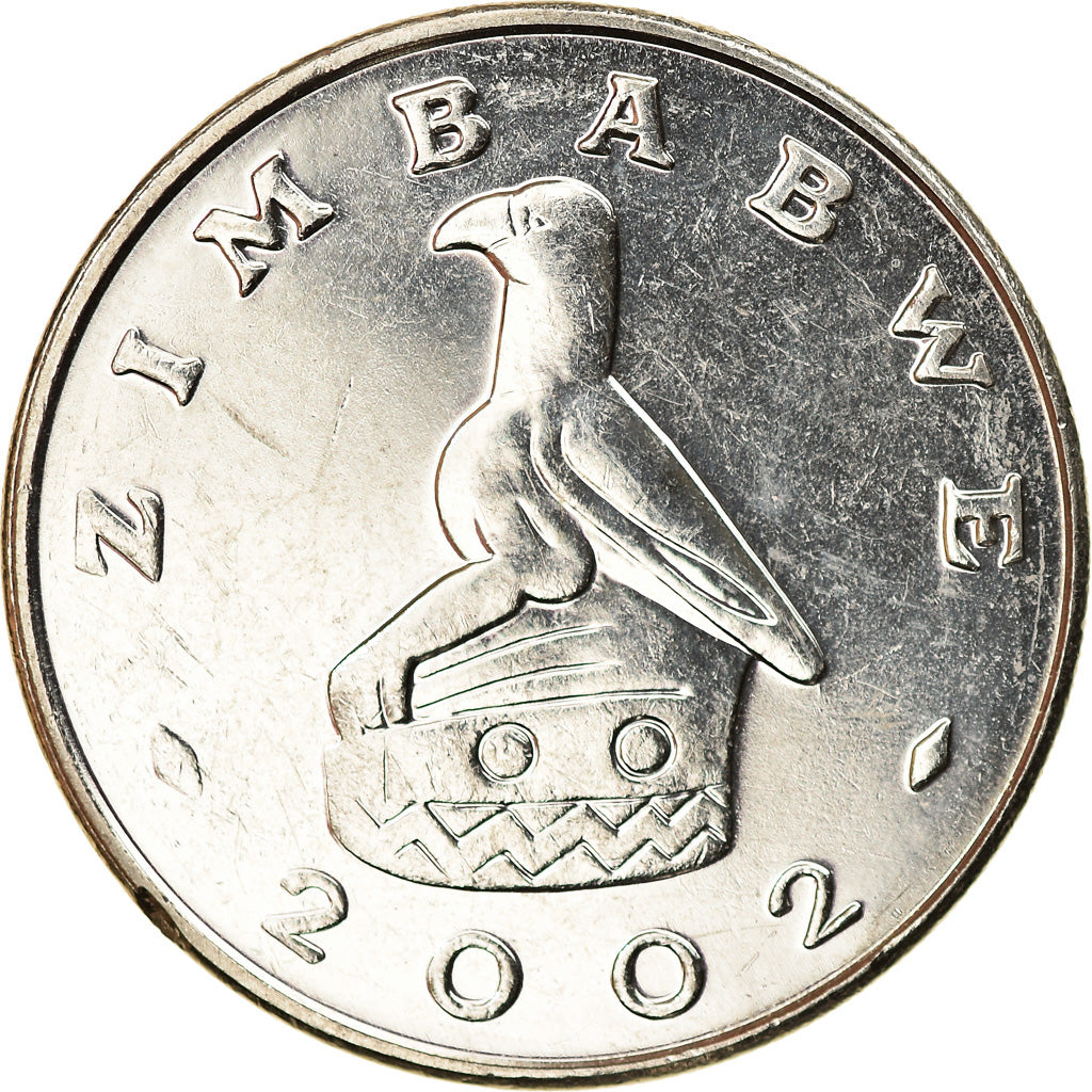 Münze, Simbabwe, Dollar, 2002, Harare, VZ, Nickel plated steel, KM:6a