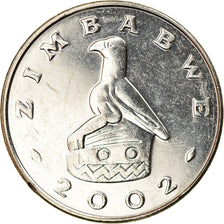 Münze, Simbabwe, Dollar, 2002, Harare, VZ, Nickel plated steel, KM:6a